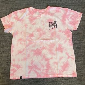Worn once Womens Dutch Bros pink tie dye tee